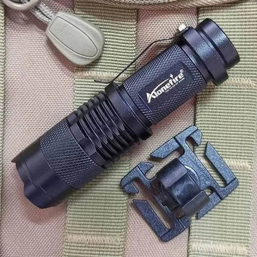 Swivel U Ring Flashlight Holder: Versatile Work Backpack Lamp Clip for Hiking and Climbing - Trekker Essentials