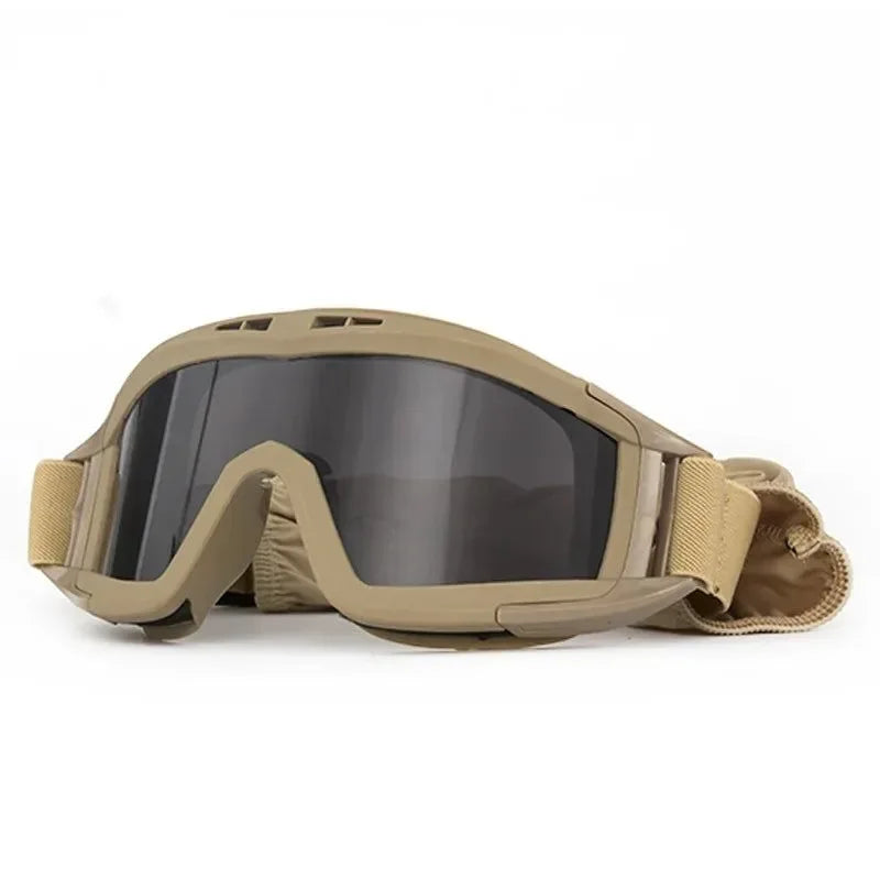 Tactical Airsoft Paintball Goggles | Windproof Anti-Fog Protection Goggles for CS Wargame, Hiking, and Tactical Helmet Compatibility - Trekker Essentials