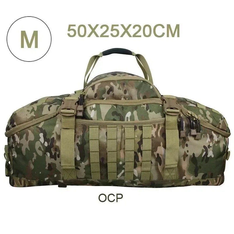Tactical Backpack Duffle Bag: Versatile Outdoor Camping Gear for Hiking and Travel - Trekker Essentials