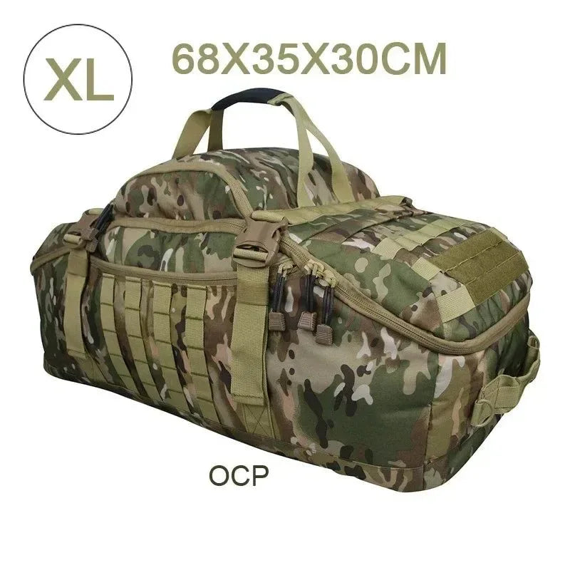 Tactical Backpack Duffle Bag: Versatile Outdoor Camping Gear for Hiking and Travel - Trekker Essentials