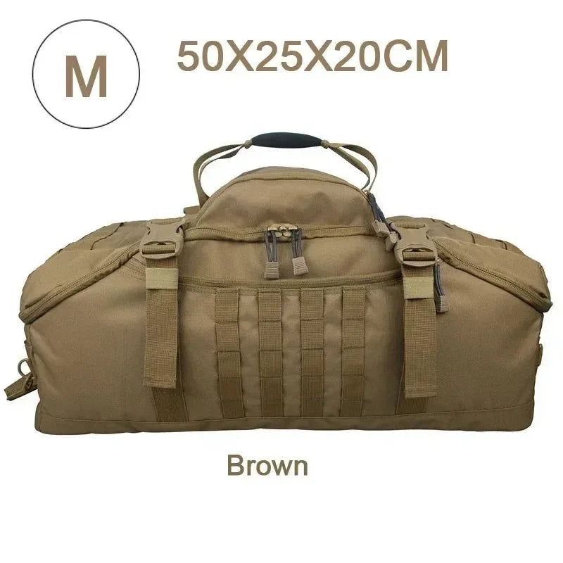 Tactical Backpack Duffle Bag: Versatile Outdoor Camping Gear for Hiking and Travel - Trekker Essentials