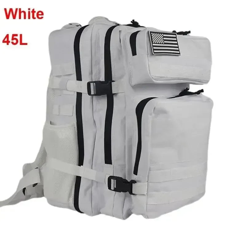 Tactical Backpack for Men - 25L/45L Gym Fitness, Camping, Hiking Daypack with Molle System, Large Travel Laptop Duffel Pack - Trekker Essentials