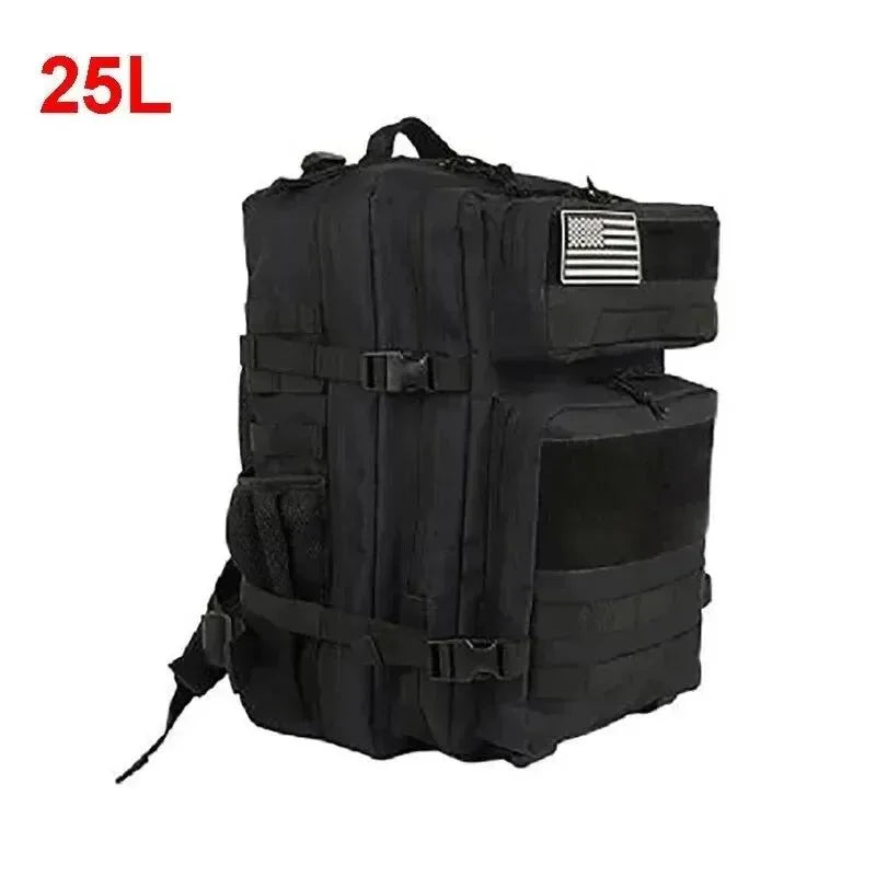 Tactical Backpack for Men - 25L/45L Gym Fitness, Camping, Hiking Daypack with Molle System, Large Travel Laptop Duffel Pack - Trekker Essentials