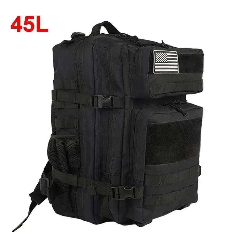 Tactical Backpack for Men - 25L/45L Gym Fitness, Camping, Hiking Daypack with Molle System, Large Travel Laptop Duffel Pack - Trekker Essentials