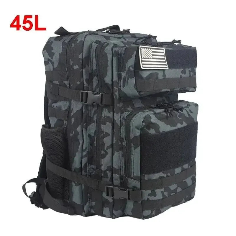 Tactical Backpack for Men - 25L/45L Gym Fitness, Camping, Hiking Daypack with Molle System, Large Travel Laptop Duffel Pack - Trekker Essentials