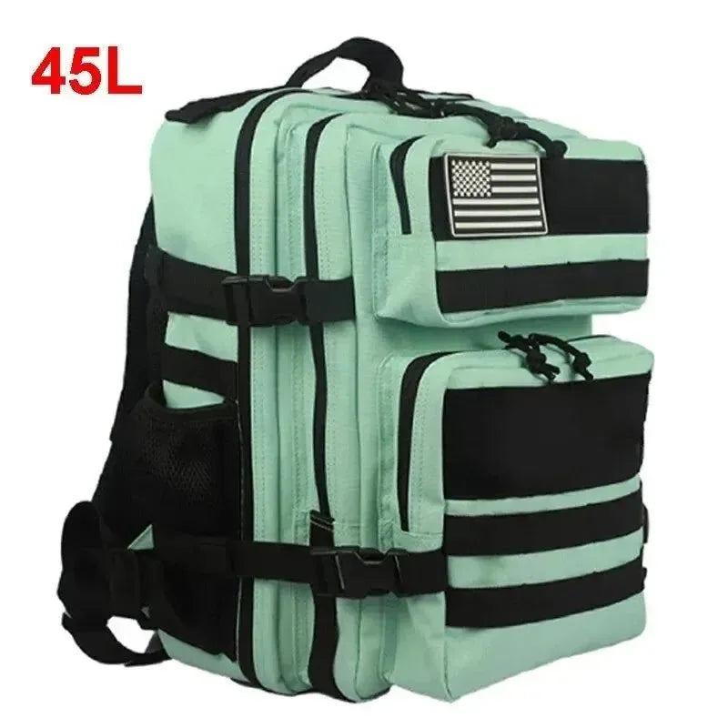 Tactical Backpack for Men - 25L/45L Gym Fitness, Camping, Hiking Daypack with Molle System, Large Travel Laptop Duffel Pack - Trekker Essentials