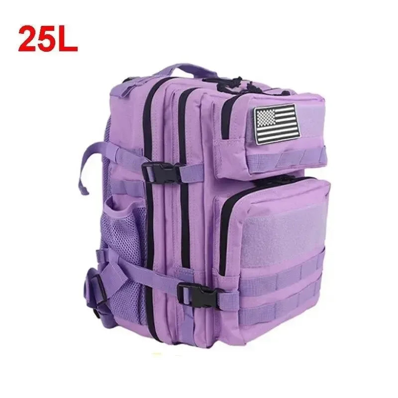 Tactical Backpack for Men - 25L/45L Gym Fitness, Camping, Hiking Daypack with Molle System, Large Travel Laptop Duffel Pack - Trekker Essentials