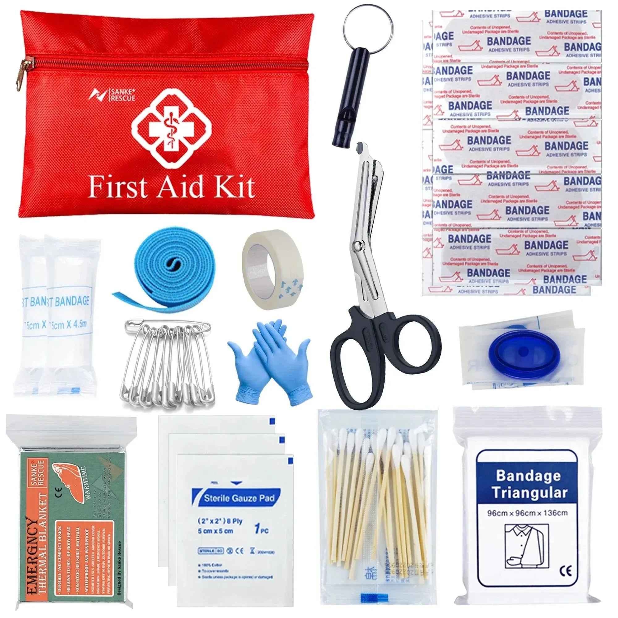Tactical First Aid Kit - Essential Military Survival Gear for Camping, Self-Defense, and Emergency Medical Care - Trekker Essentials