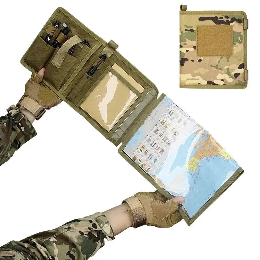 Tactical Map Case Waterproof EDC Utility Tool Storage Bag for Hiking, Hunting, and Camping - Trekker Essentials
