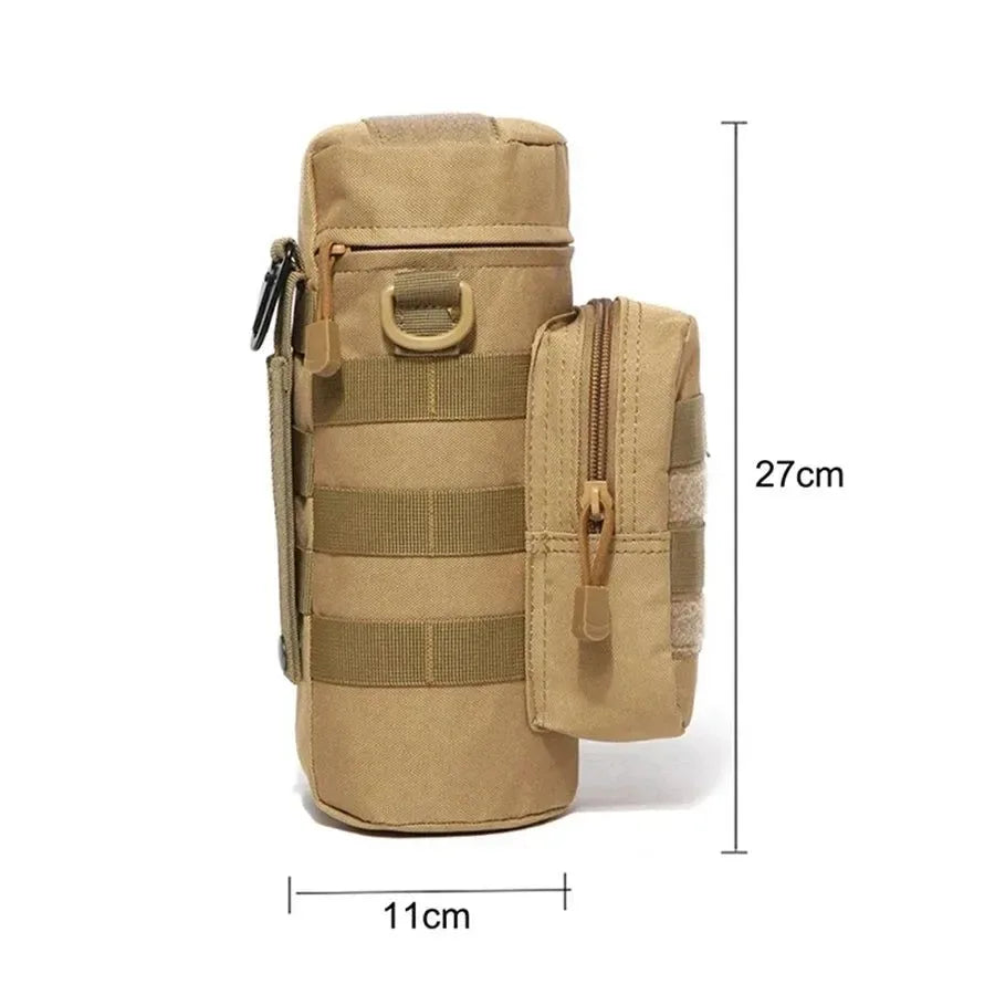 Tactical MOLLE Water Bottle Pouch - Hydration Carrier for Outdoor Adventures - Trekker Essentials