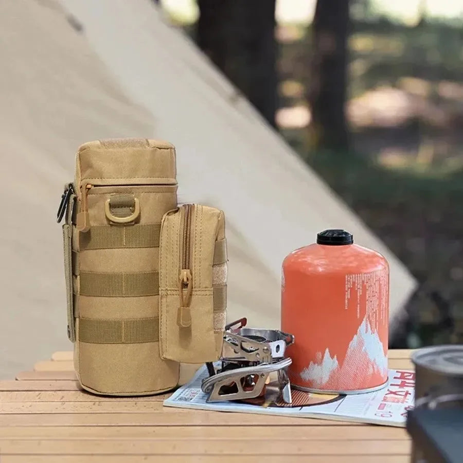 Tactical MOLLE Water Bottle Pouch - Hydration Carrier for Outdoor Adventures - Trekker Essentials