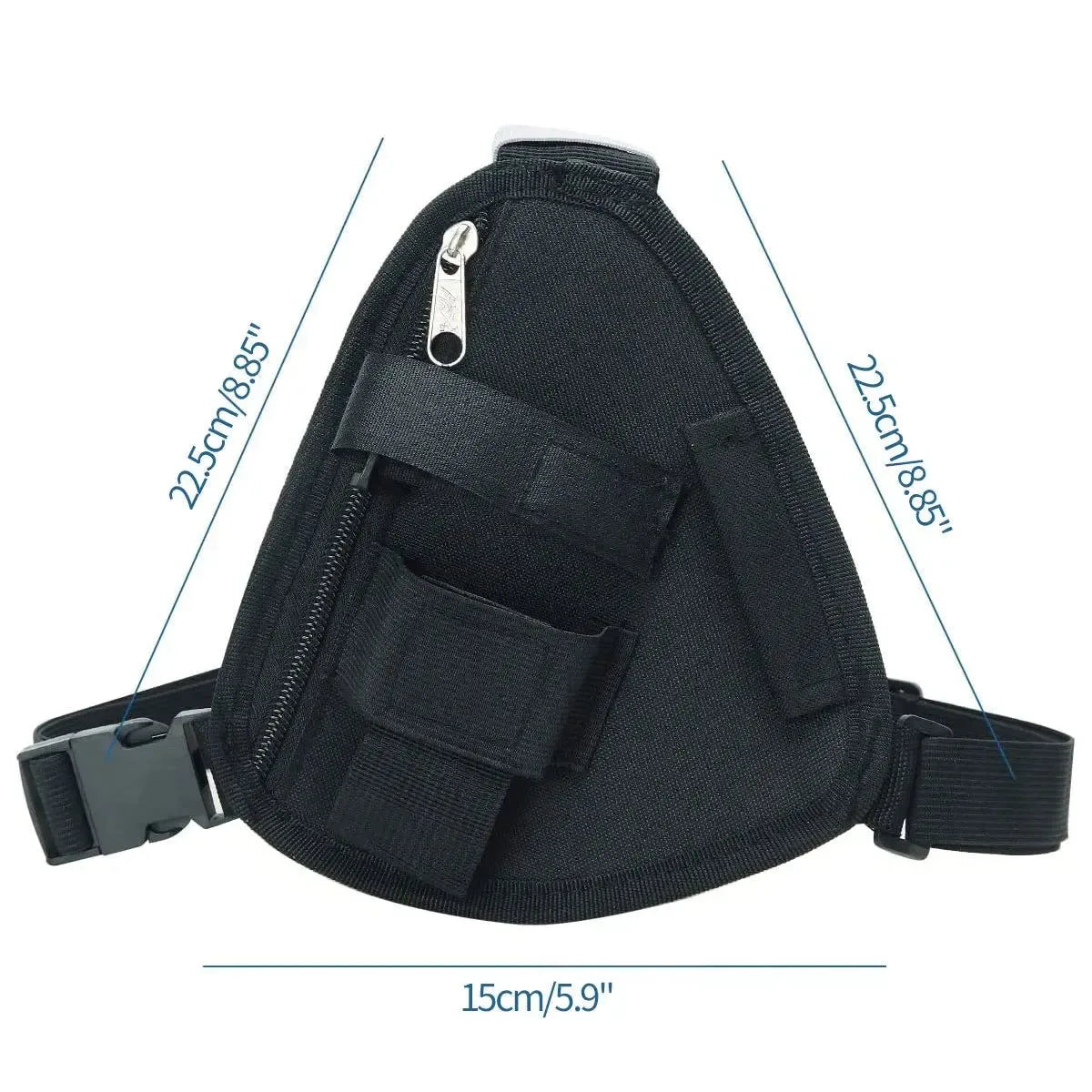 Tactical Radio Chest Harness Vest - Nylon Pack Bag for Walkie Talkies BF-888S and UV-5R - Trekker Essentials