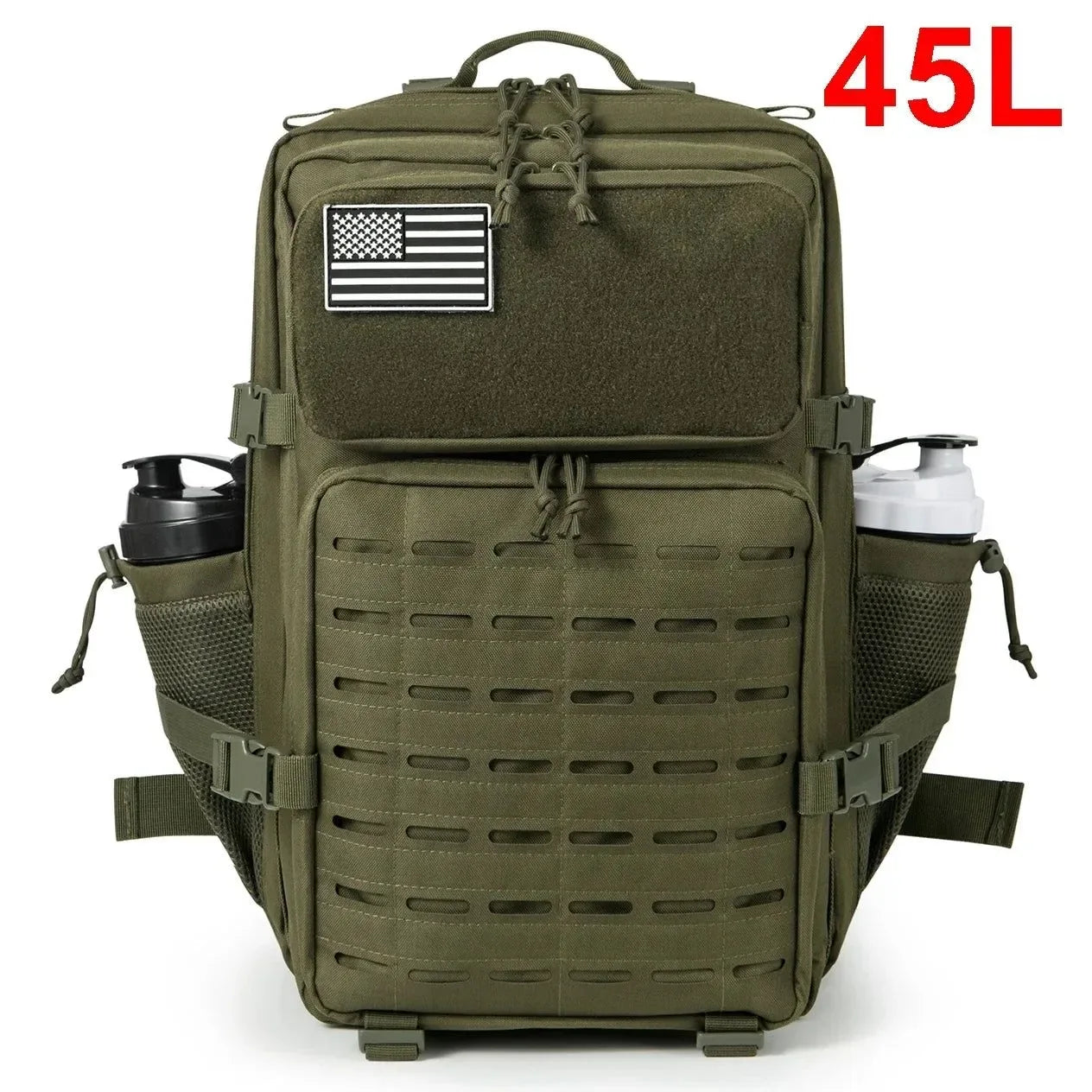 Tactical Survival Backpack - Small School Rucksack with Bottle Holder for Men - Trekker Essentials