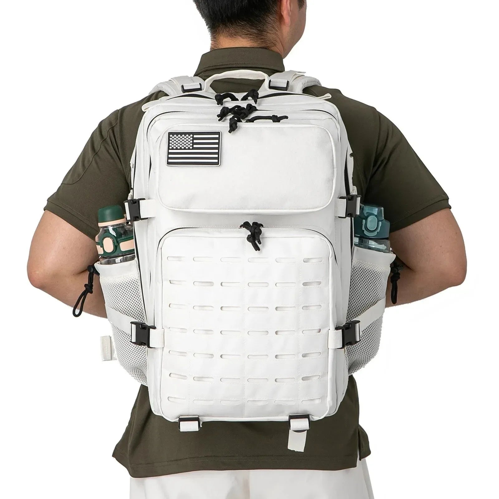 Tactical Survival Backpack - Small School Rucksack with Bottle Holder for Men - Trekker Essentials
