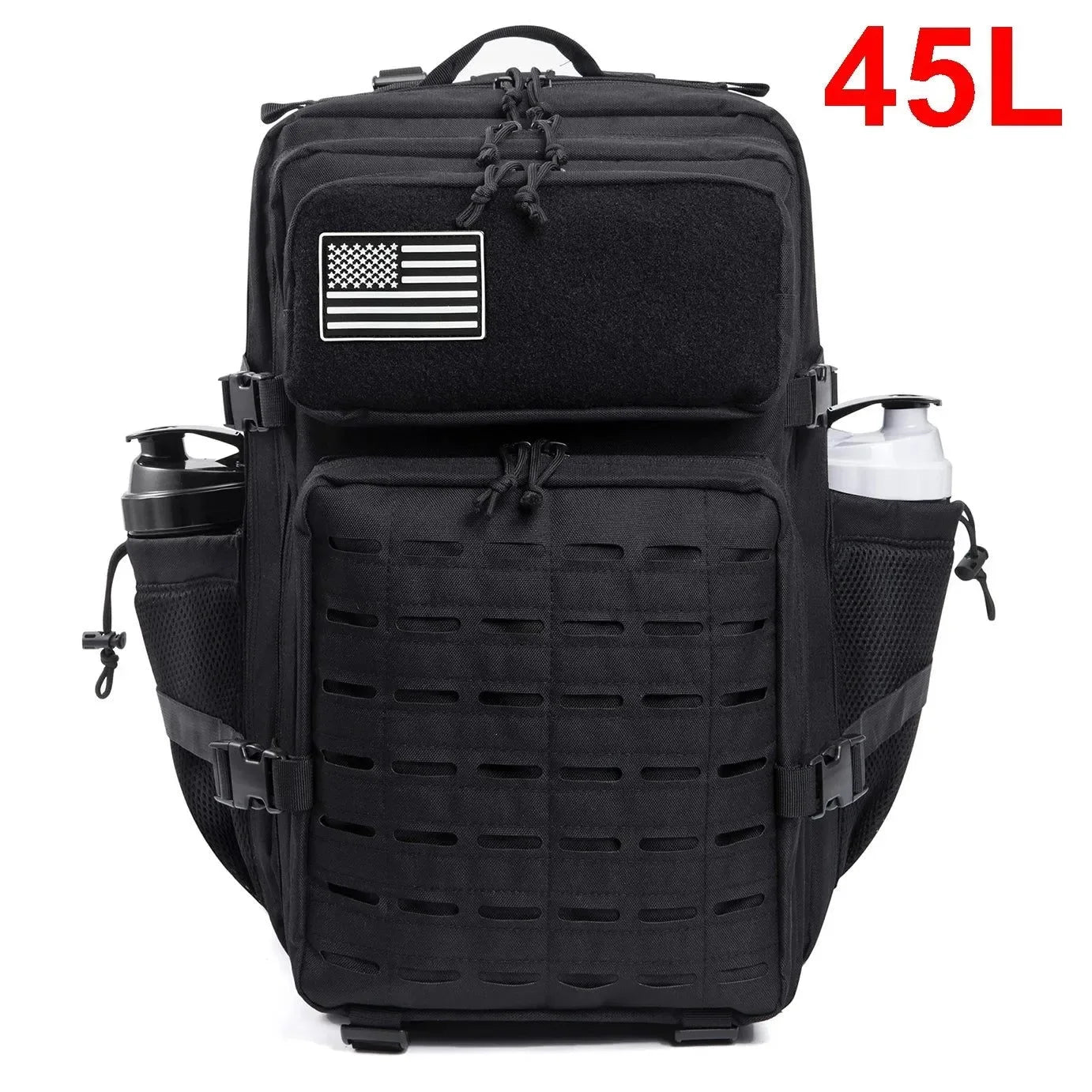 Tactical Survival Backpack - Small School Rucksack with Bottle Holder for Men - Trekker Essentials