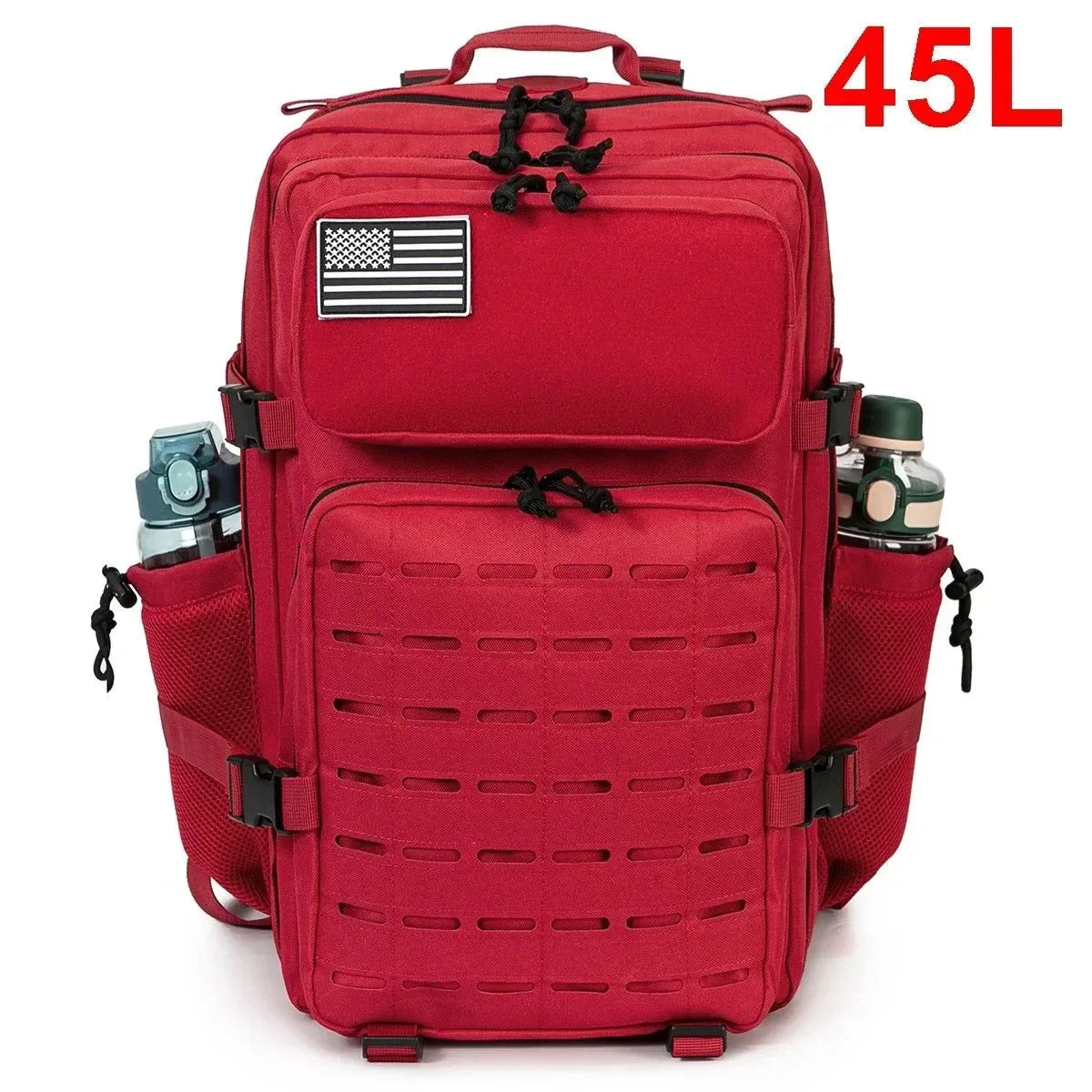 Tactical Survival Backpack - Small School Rucksack with Bottle Holder for Men - Trekker Essentials