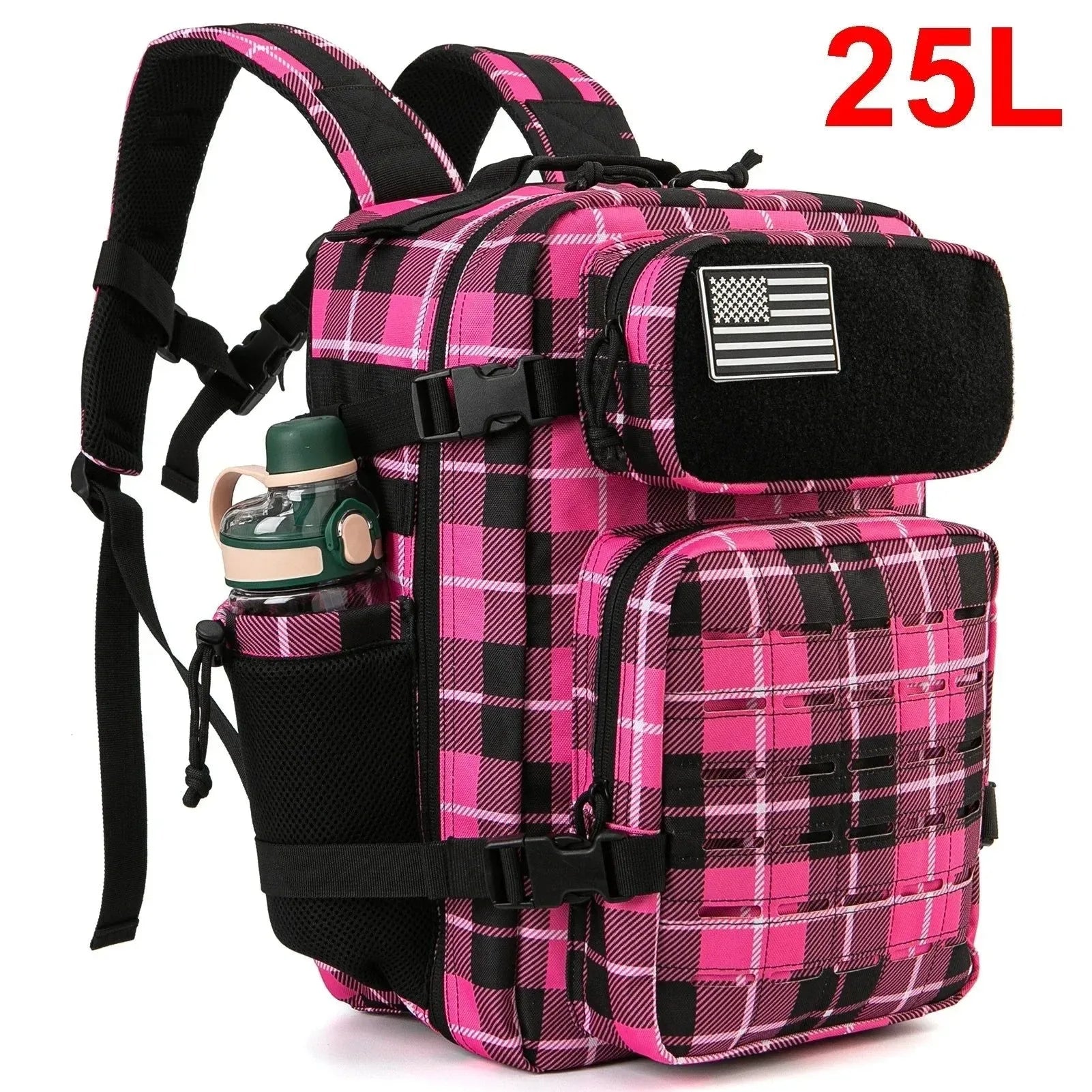 Tactical Survival Backpack - Small School Rucksack with Bottle Holder for Men - Trekker Essentials
