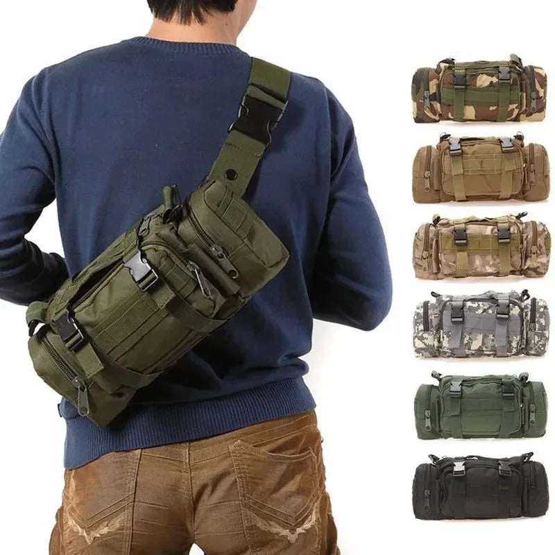 Tactical Waist Fanny Pack: Military Waterproof Cross-body Sling Bag for Men - Ideal for Hiking, Climbing, Fishing, and Camping - Trekker Essentials