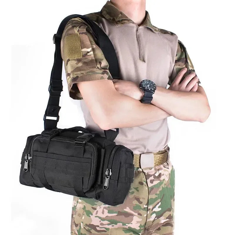 Tactical Waist Fanny Pack: Military Waterproof Cross-body Sling Bag for Men - Ideal for Hiking, Climbing, Fishing, and Camping - Trekker Essentials