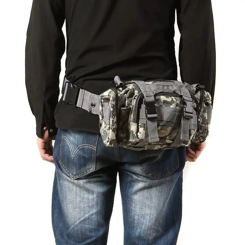 Tactical Waist Fanny Pack: Military Waterproof Cross-body Sling Bag for Men - Ideal for Hiking, Climbing, Fishing, and Camping - Trekker Essentials