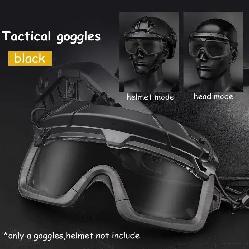 Tactical Windproof Anti-Fog Goggles – Airsoft Paintball Protection for Helmets - Trekker Essentials