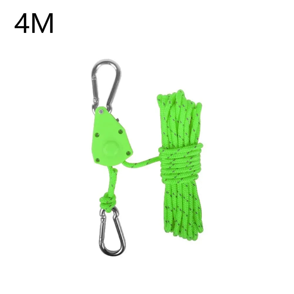 Tent Rope Hanger Pulley Hook - Adjustable Lanyard Hanging for Camping and Outdoor Activities - Trekker Essentials