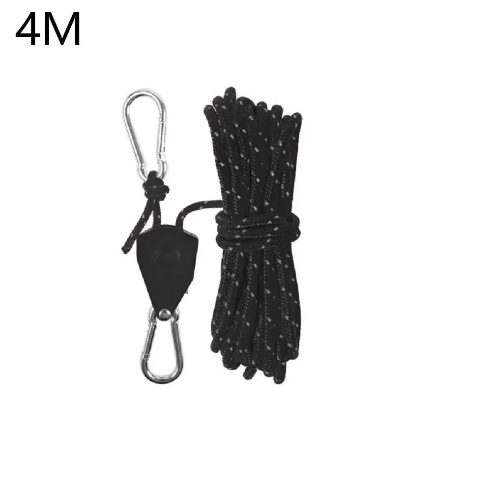 Tent Rope Hanger Pulley Hook - Adjustable Lanyard Hanging for Camping and Outdoor Activities - Trekker Essentials
