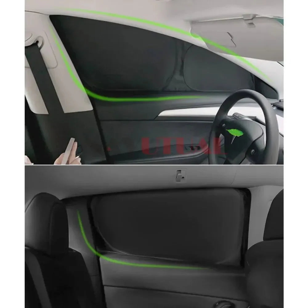 Tesla Model 3 & Model Y Privacy Sun Shade – Custom-Fit Car Window Sunshade - Trekker Essentials