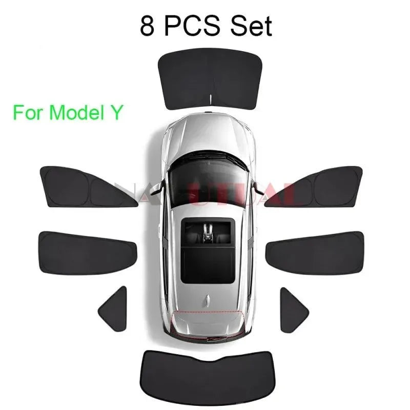 Tesla Model 3 & Model Y Privacy Sun Shade – Custom-Fit Car Window Sunshade - Trekker Essentials