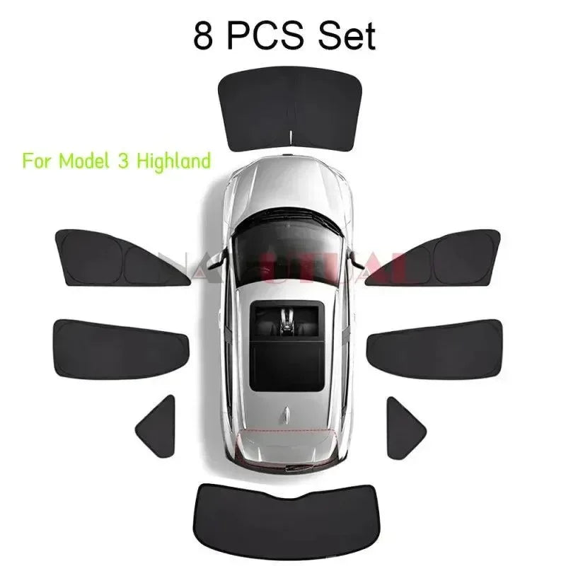 Tesla Model 3 & Model Y Privacy Sun Shade – Custom-Fit Car Window Sunshade - Trekker Essentials