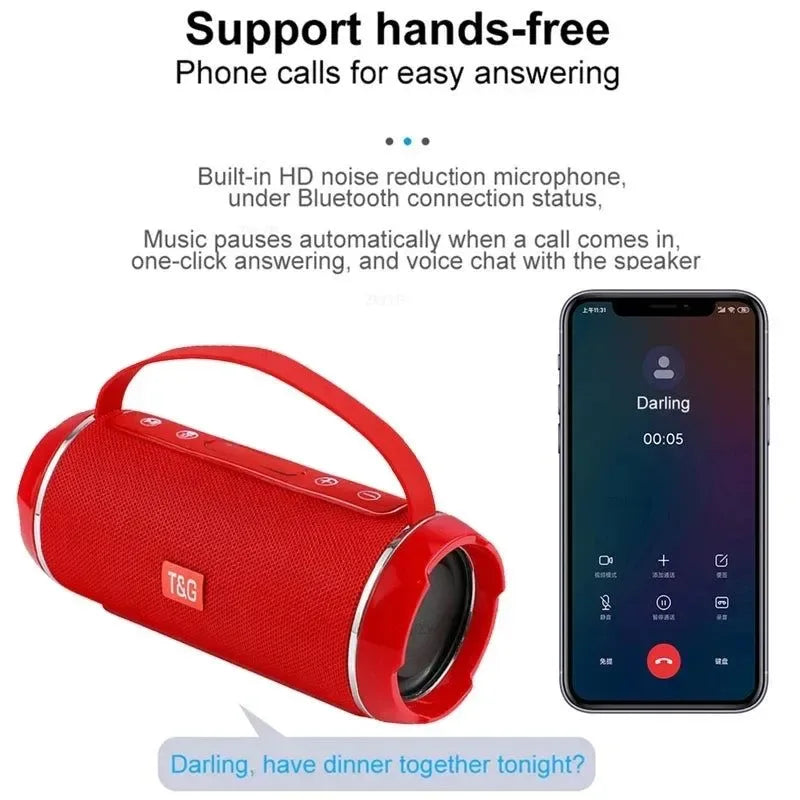 TG116C Portable Bluetooth Speaker - Wireless Sub woofer Bass Outdoor Sound Column Boombox - Trekker Essentials