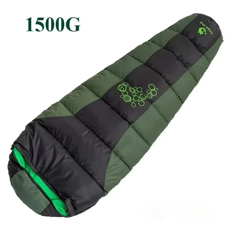 Thickened Cotton Sleeping Bag for Winter: 4-Season Mummy Bag with Adjustable Temperature Ratings - Trekker Essentials