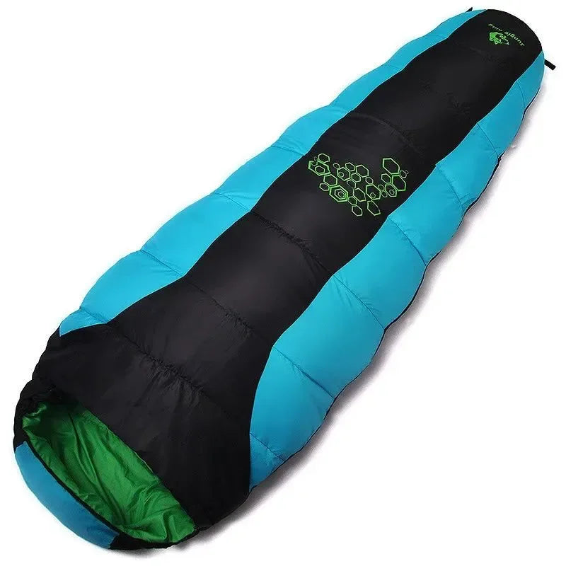 Thickened Cotton Sleeping Bag for Winter: 4-Season Mummy Bag with Adjustable Temperature Ratings - Trekker Essentials