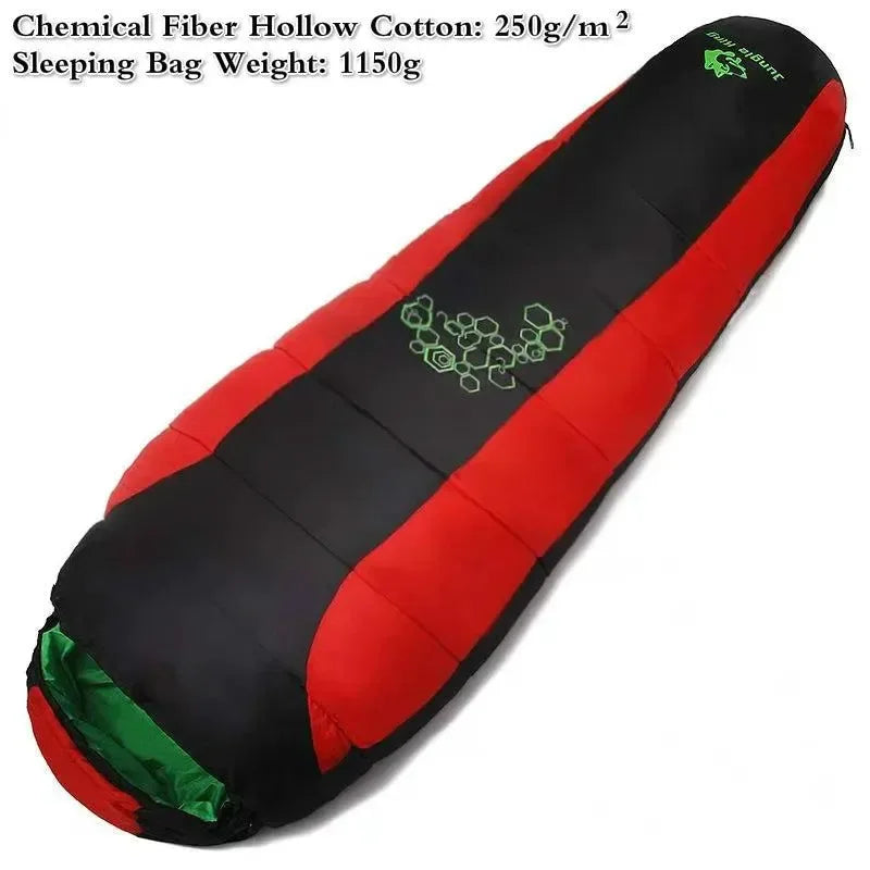Thickened Cotton Sleeping Bag for Winter: 4-Season Mummy Bag with Adjustable Temperature Ratings - Trekker Essentials
