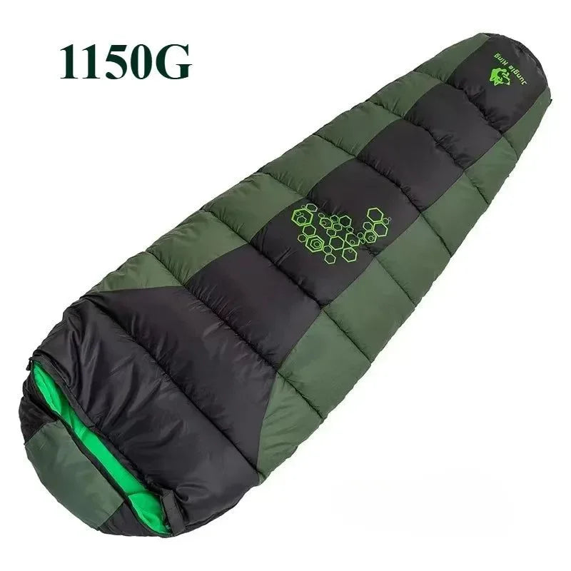 Thickened Cotton Sleeping Bag for Winter: 4-Season Mummy Bag with Adjustable Temperature Ratings - Trekker Essentials