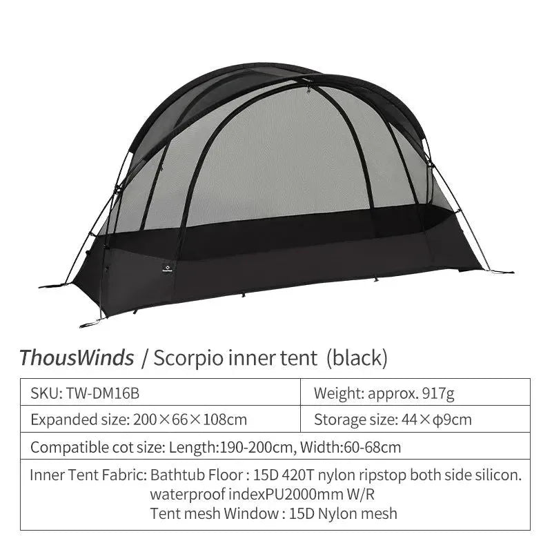 Thous Winds Scorpio Ultralight 1-Person Tent Hiking Solo Tent - Trekker Essentials