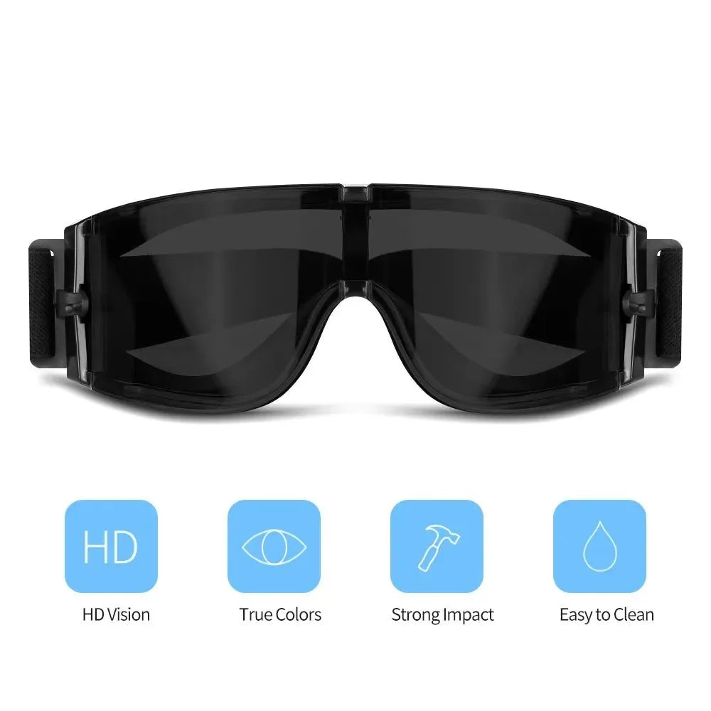 Three-in-One Windproof and Dustproof Outdoor Goggles – Ideal for Shooting, Hiking, and Cycling - Trekker Essentials