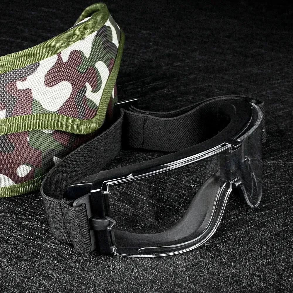 Three-in-One Windproof and Dustproof Outdoor Goggles – Ideal for Shooting, Hiking, and Cycling - Trekker Essentials