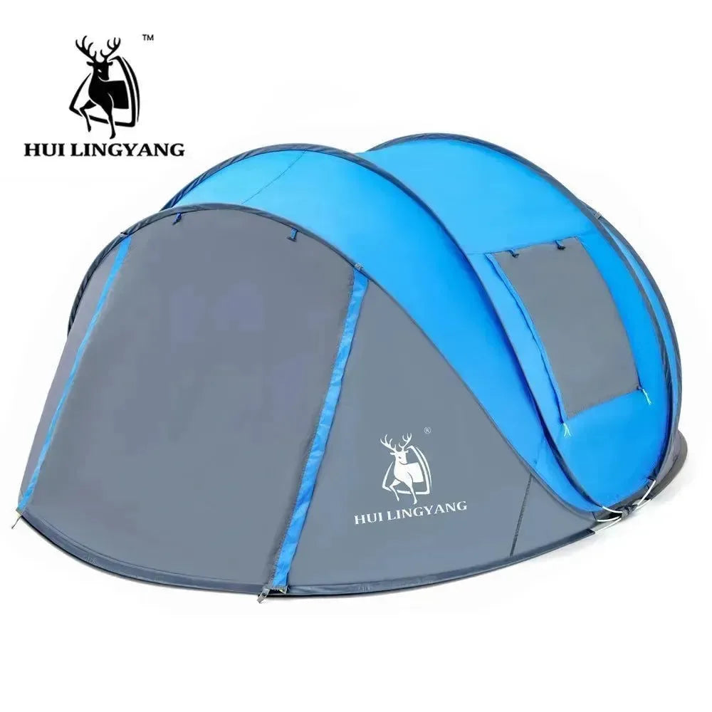 Throw Tent - Automatic Pop-Up Waterproof Camping Hiking Tent for Large Families - Trekker Essentials