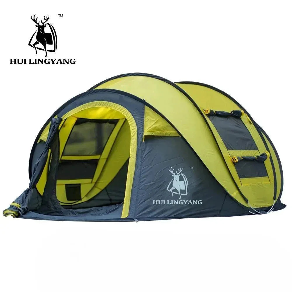 Throw Tent - Automatic Pop-Up Waterproof Camping Hiking Tent for Large Families - Trekker Essentials