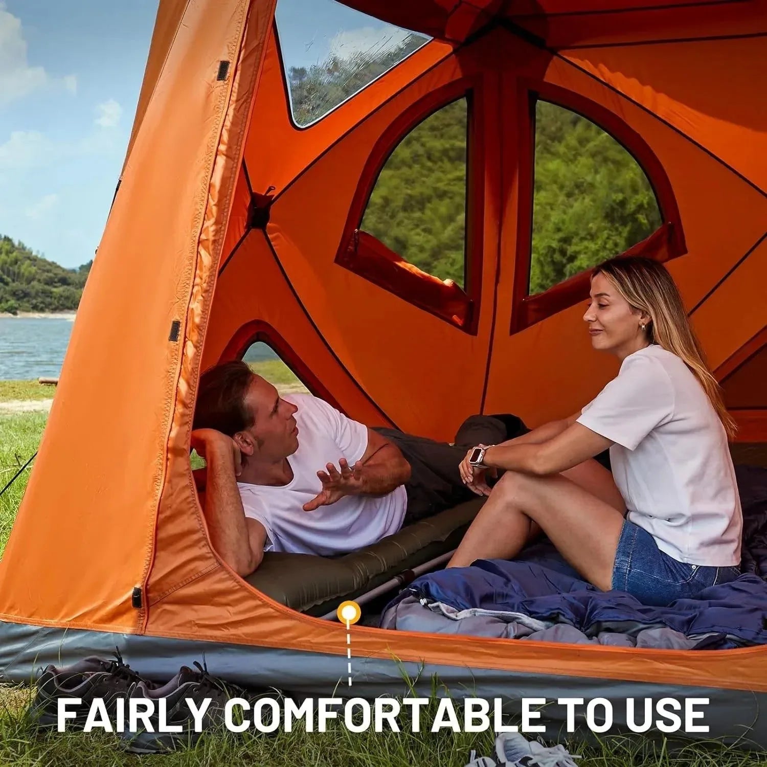 TIMBER RIDGE 20-Second Quick Set-Up Folding Camping Cot - Lightweight Cot for Adults with Carry Bag - Trekker Essentials