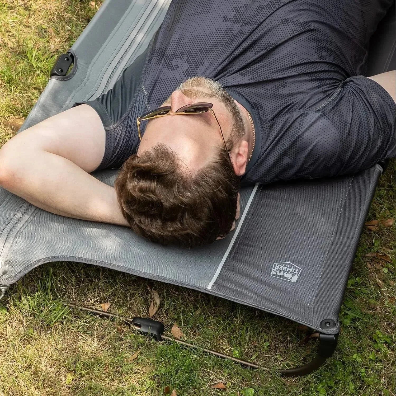 TIMBER RIDGE 20-Second Quick Set-Up Folding Camping Cot - Lightweight Cot for Adults with Carry Bag - Trekker Essentials