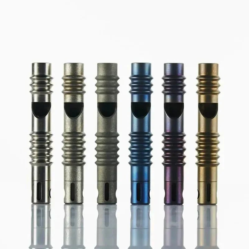 Titanium Alloy EDC High Frequency Whistle - Emergency Survival, Outdoor Camping, Animal Training Safety Tool - Trekker Essentials
