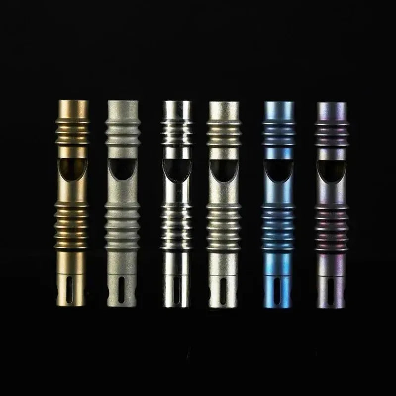 Titanium Alloy EDC High Frequency Whistle - Emergency Survival, Outdoor Camping, Animal Training Safety Tool - Trekker Essentials