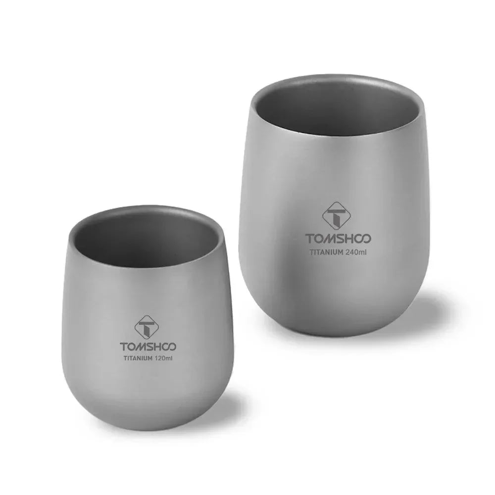 Titanium Insulated Double Wall Drink Cup for Outdoor Camping and Hiking - Trekker Essentials