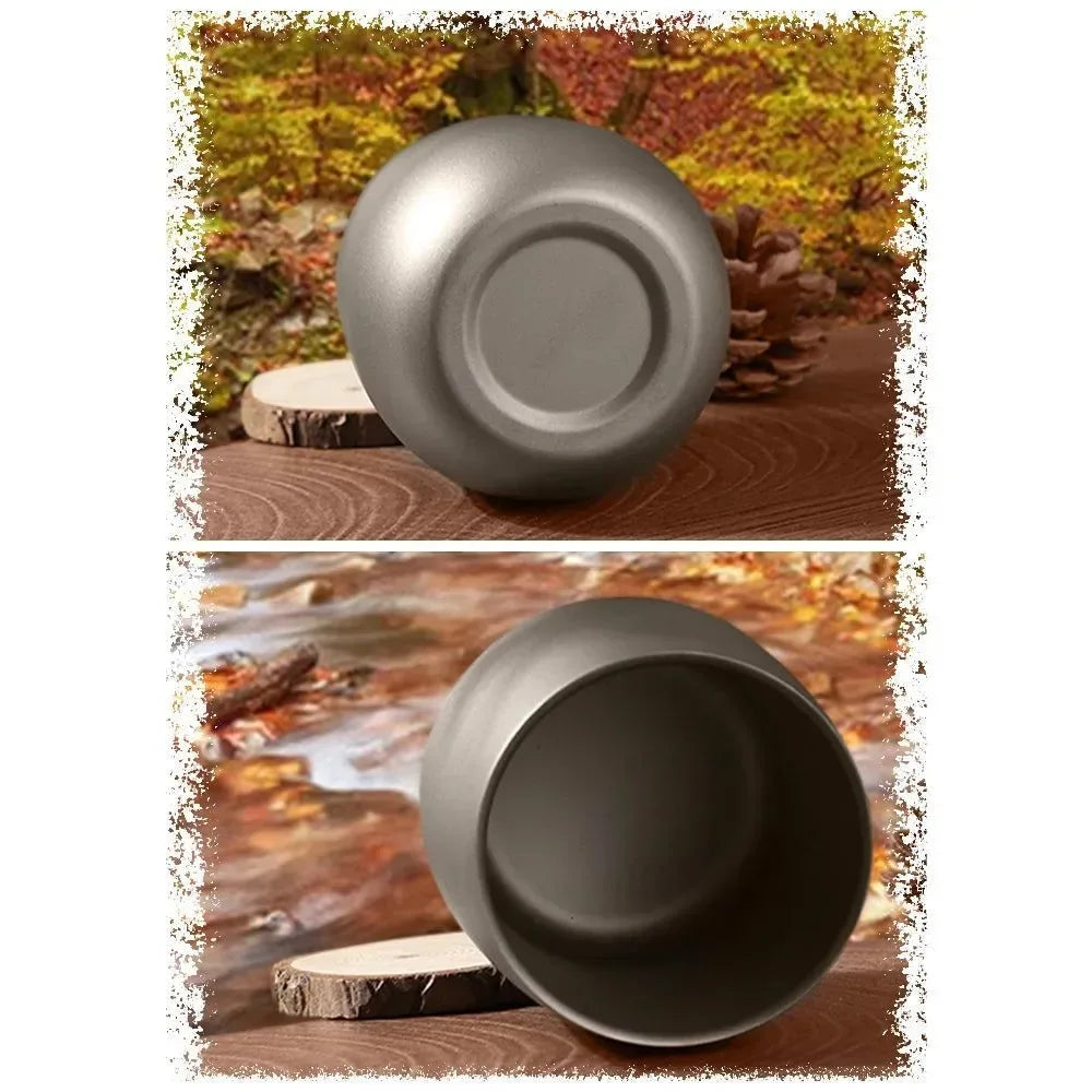 Titanium Insulated Double Wall Drink Cup for Outdoor Camping and Hiking - Trekker Essentials
