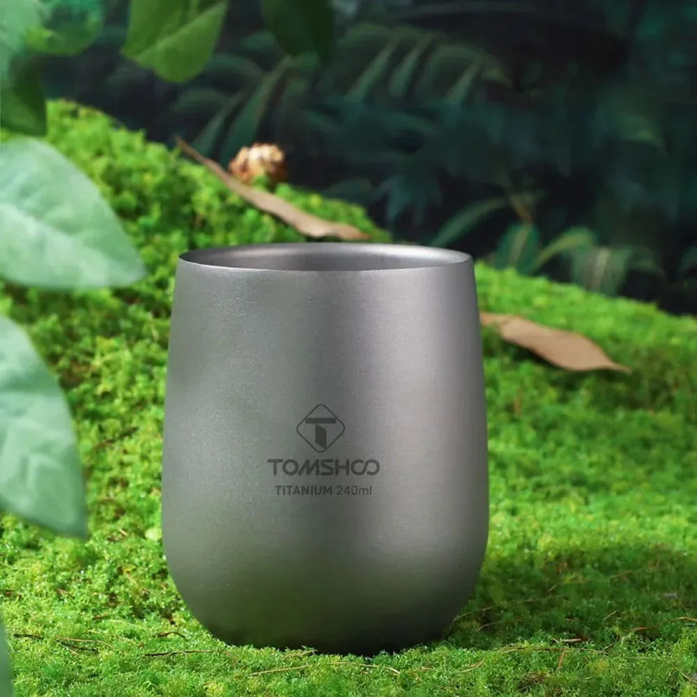 Titanium Insulated Double Wall Drink Cup for Outdoor Camping and Hiking - Trekker Essentials
