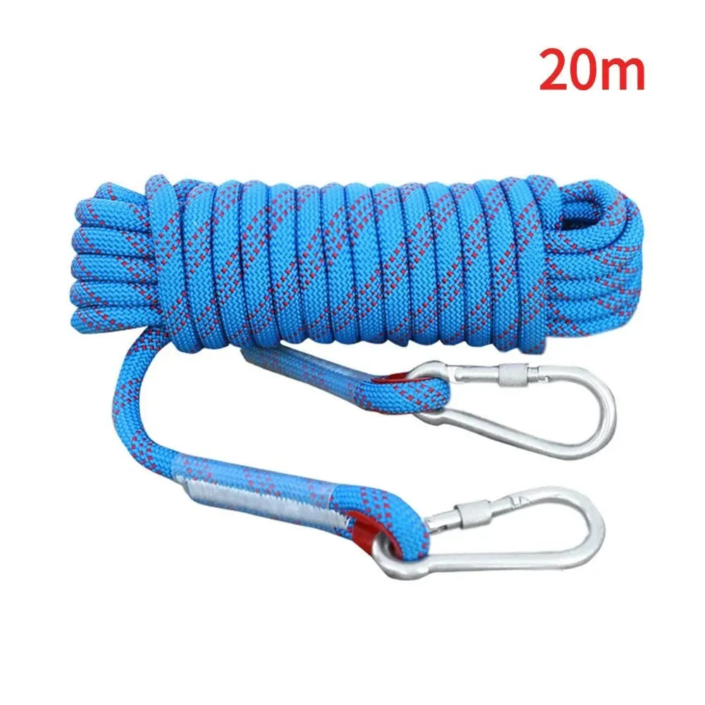 Tomshoo 10mm Climbing Rope - 10M/20M/30M Outdoor Static Rappelling and Fire Rescue Safety Escape Rope - Trekker Essentials