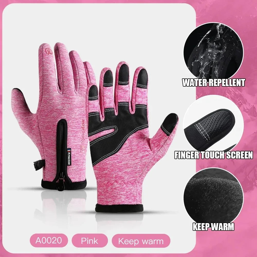 Touchscreen Waterproof Winter Cycling Gloves Full Finger Sports Riding Gloves Mountaineering & Camping - Trekker Essentials