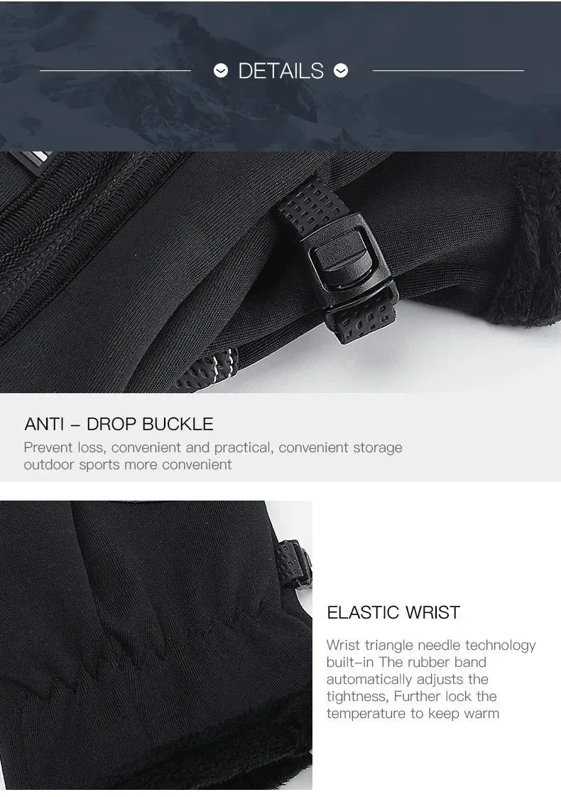 Touchscreen Waterproof Winter Cycling Gloves Full Finger Sports Riding Gloves Mountaineering & Camping - Trekker Essentials
